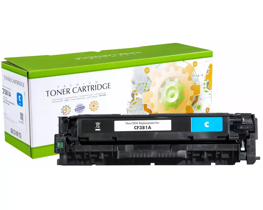 STATIC Toner cartridge compatible with HP CB381A cyan remanufactured 21.000 pages