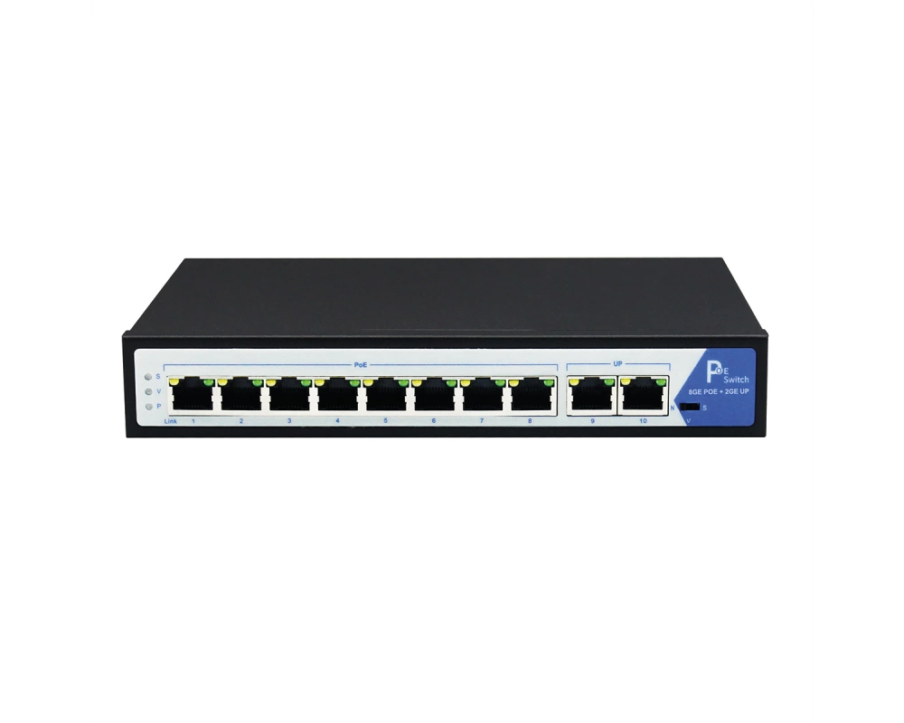VALUE PoE+ Gigabit Ethernet Switch, 8+2 Ports