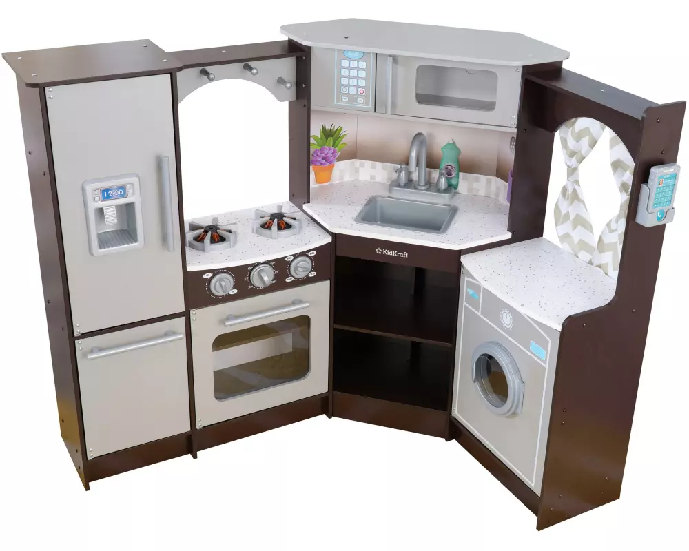 Kid Kraft Spielküche Eck-Küche Espresso