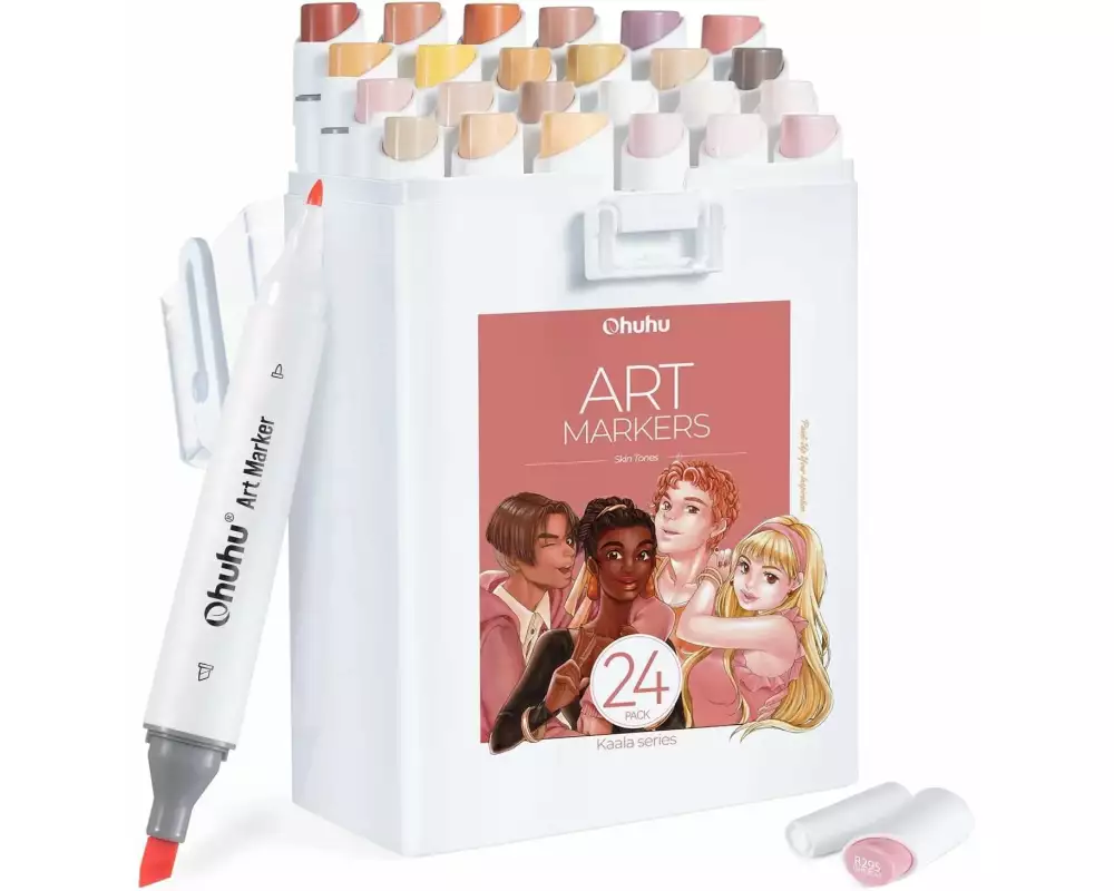 Ohuhu Permanent-Marker Kaala 24 Stück, Hauttöne