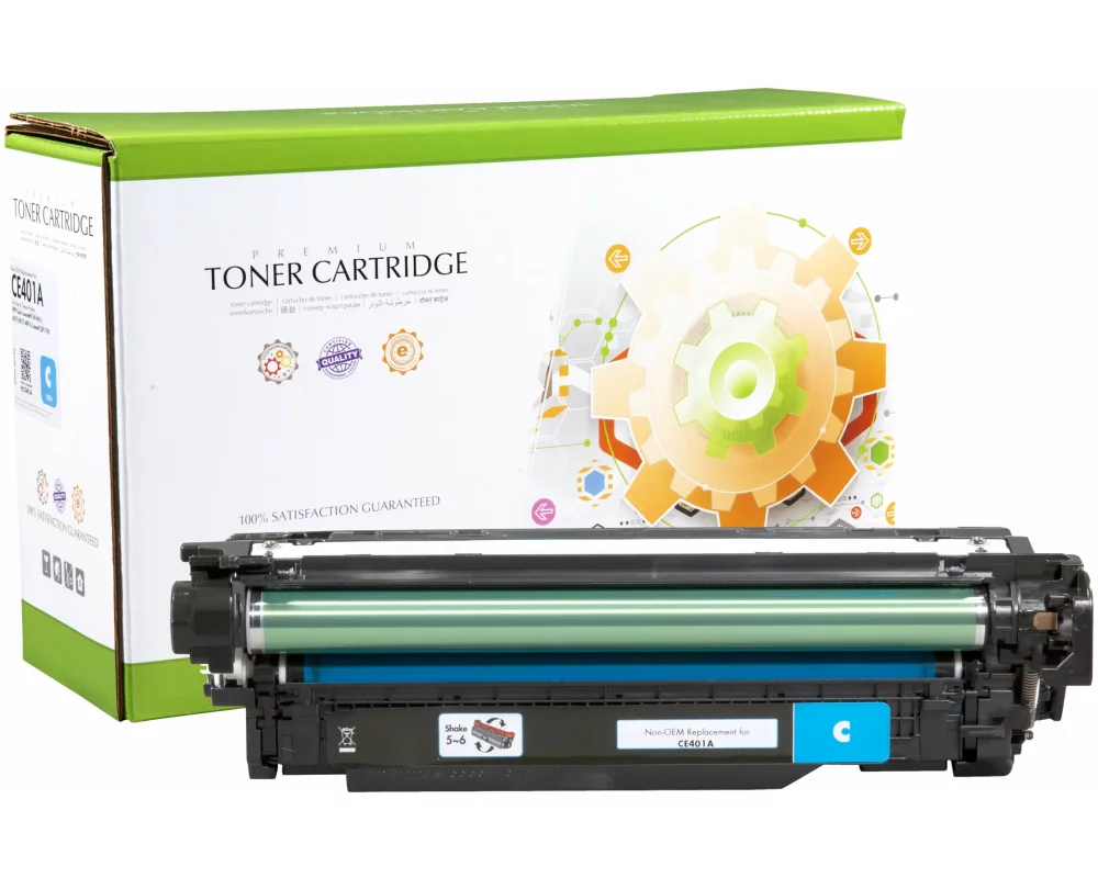 STATIC Toner cartridge compatible with HP CE401A cyan compatible 6.400 pages