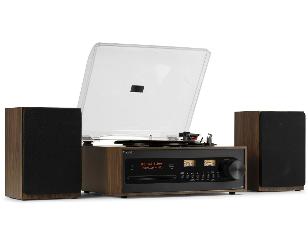 Audizio Plattenspieler Set Boston Schwarz