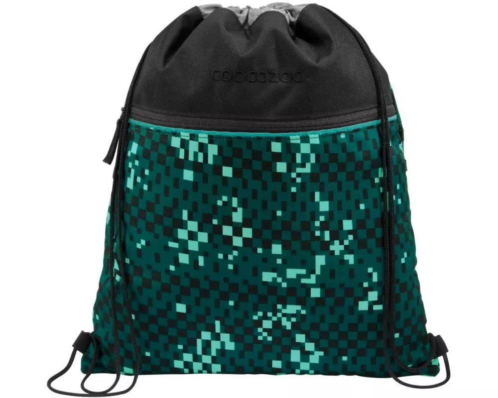 Coocazoo Turnsack Pixel Blox Grün, Schwarz