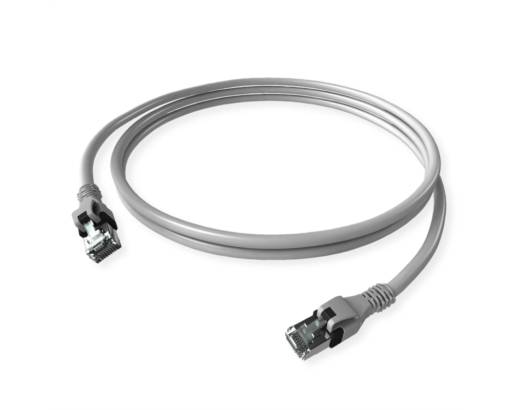 EasyLan DualBoot PushPull IP20 Patchkabel, Cat.6 (Class E), grau, 5 m