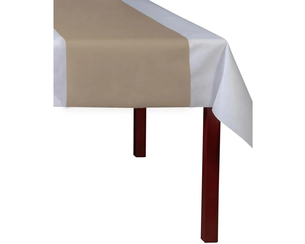 PRO nappe Tischläufer Tête-à-tête, Rolle, 40 x 2400 cm, Grège