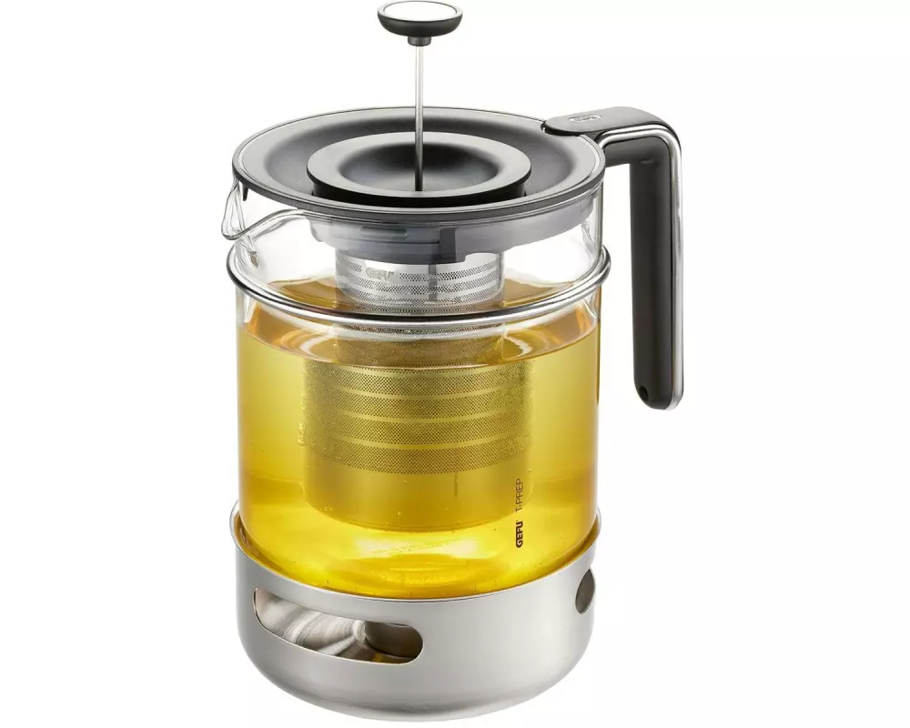 GEFU Tee-Set T-Prep 1.5 l, Schwarz/Silber/Transparent