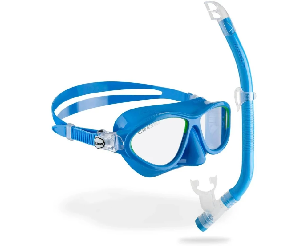 CRESSI Moon + Top Schnorchel Combo Kinder Hellblau/Limette