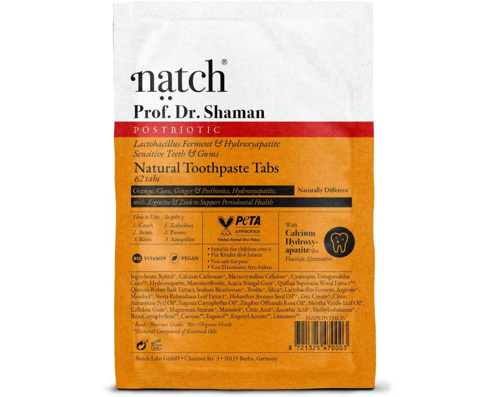 Natch Zahnpasta Prof. Dr. Shaman Bag 62 Stück