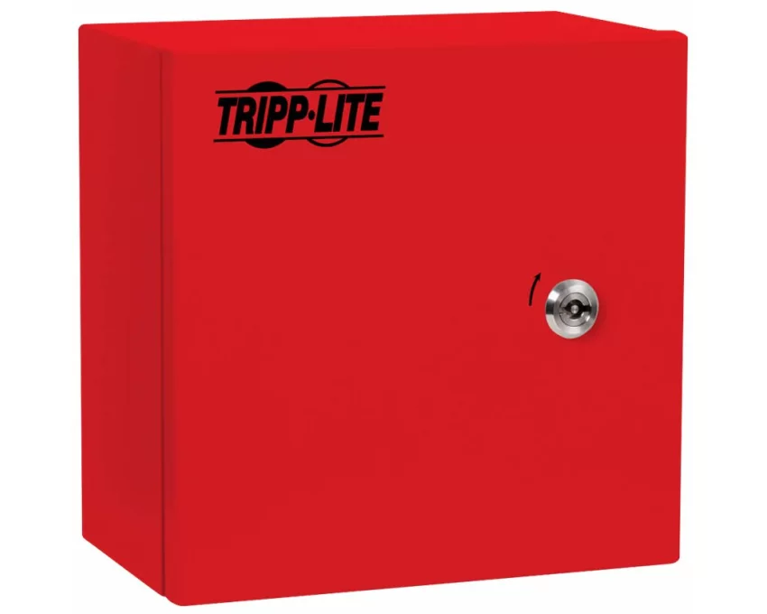 EATON TRIPPLITE SmartRack, Outdoor, Industrial, Enclosure, with, Lock, NEMA, 4, Surface, Mount, 10x10x6inch, Red
