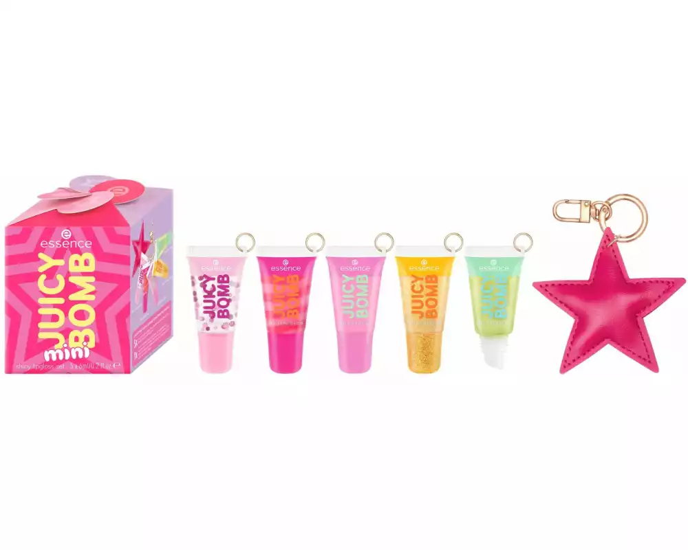 essence JUICY BOMB mini shiny lipgloss set 6 ml