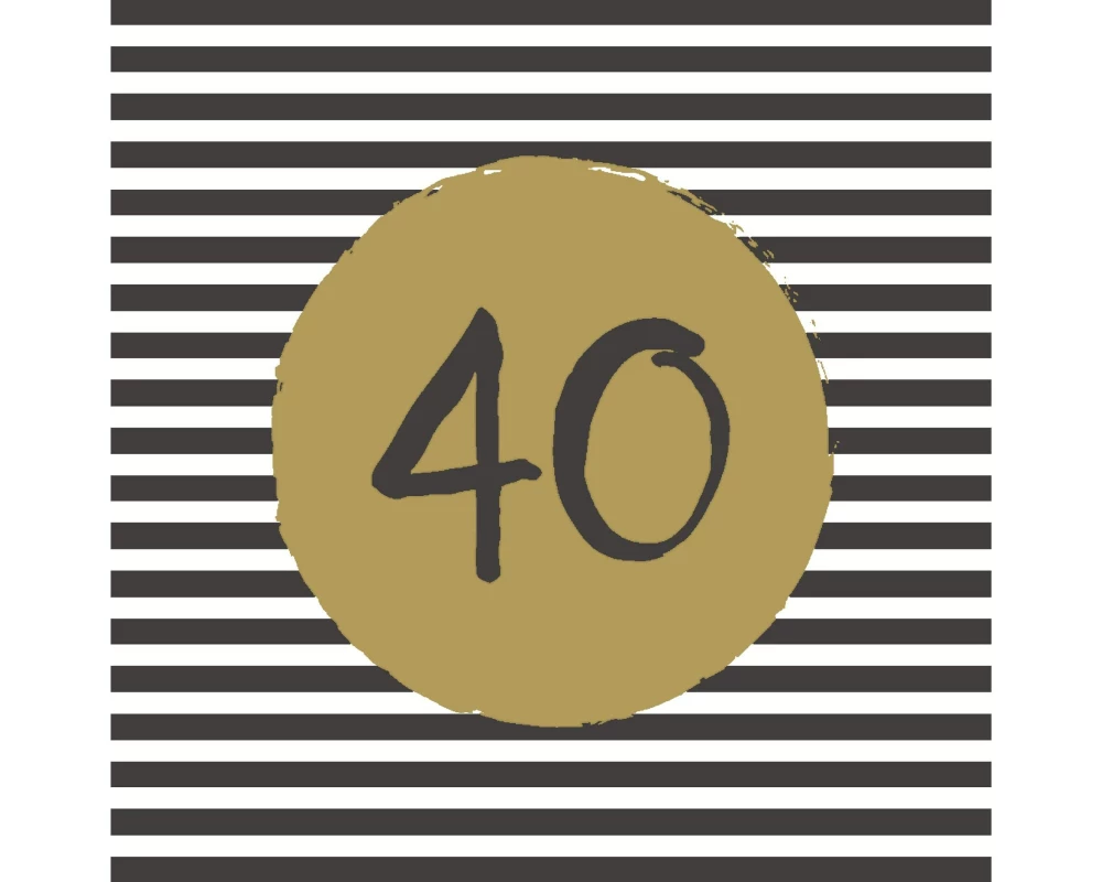 Paper + Design Papierservietten 40th Birthday 33 cm x 33 cm, 20 Stück