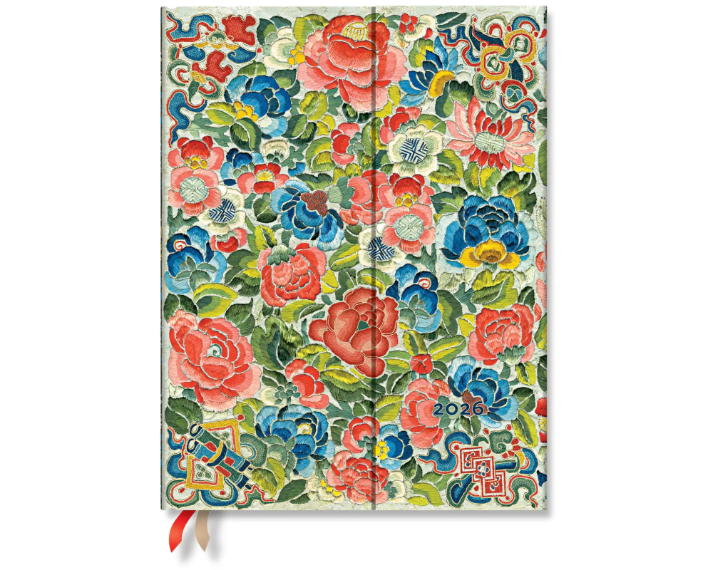 PAPERBLANKS Agenda Birnengarten Ultra 2026 DD0642-9 1W/2S HOR Ultra HC DE 18x23cm