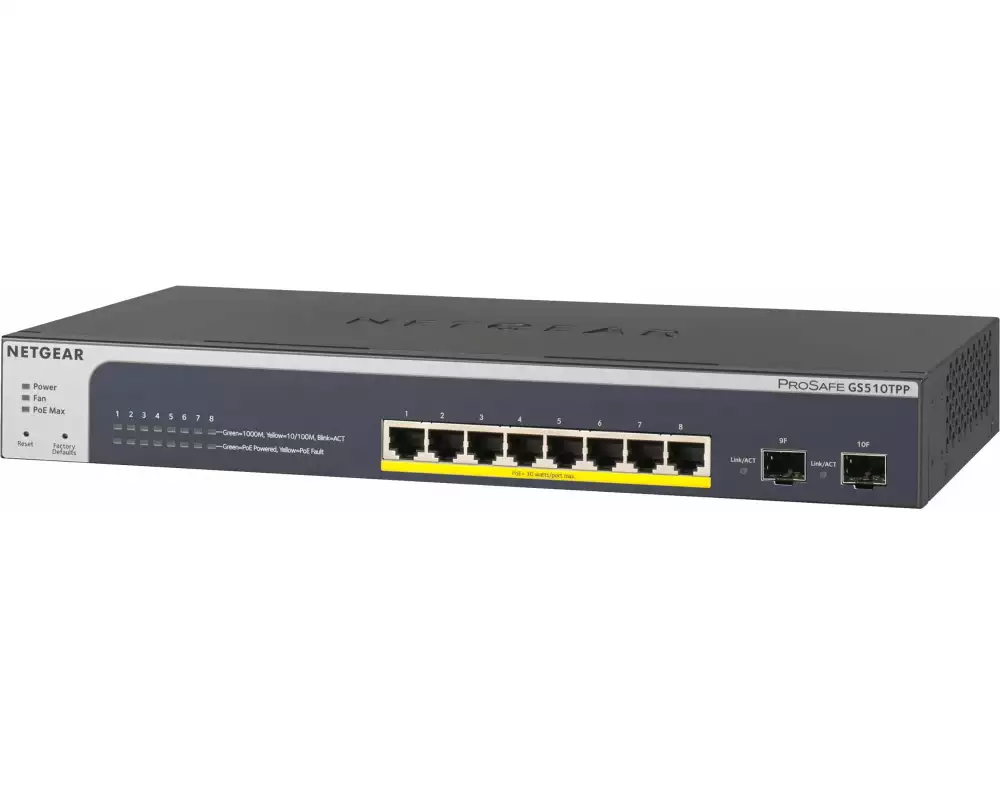 Netgear PoE+ Switch GS510TPP 10 Port