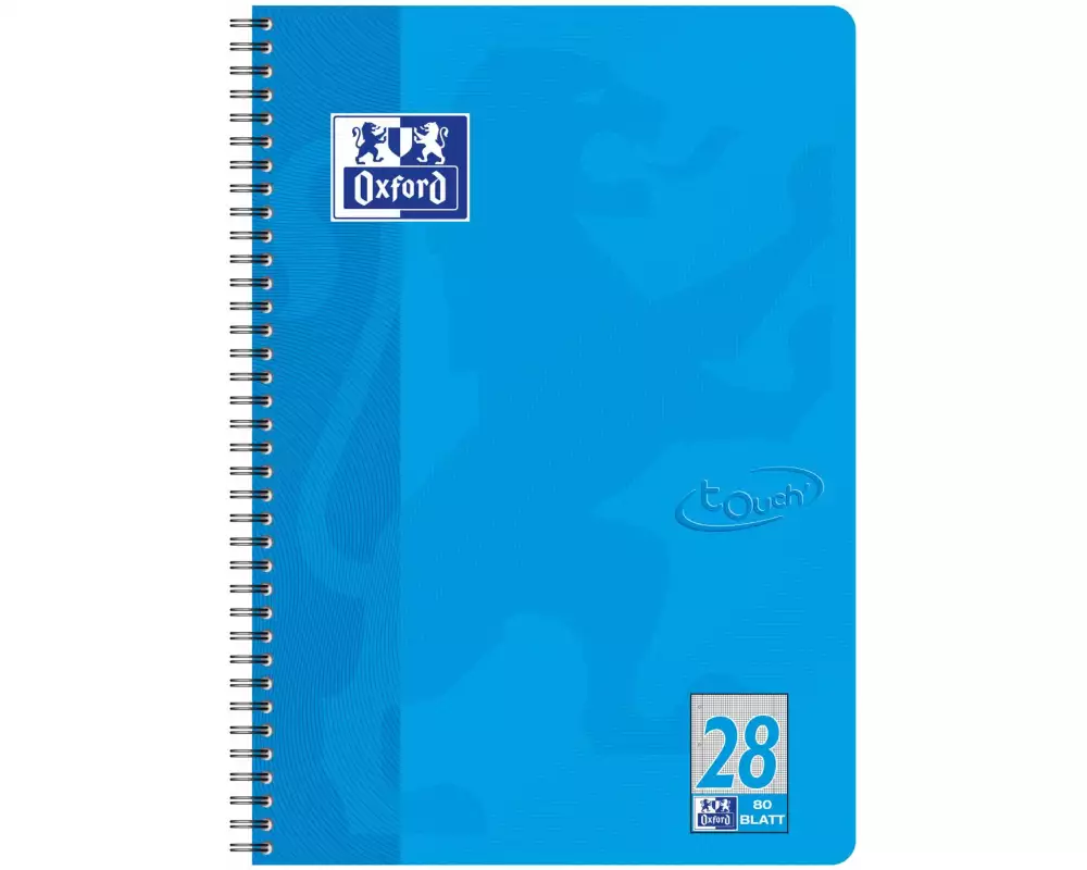 Oxford Notizheft Touch Collegeblock, A4, Kariert, Meerblau