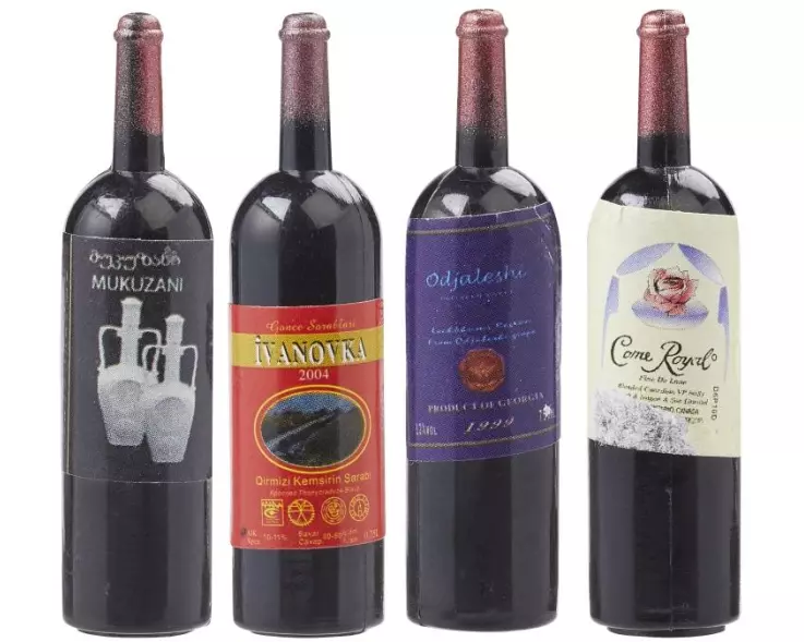 HobbyFun Mini-Lebensmittel Wein-Flaschen 4.5 cm