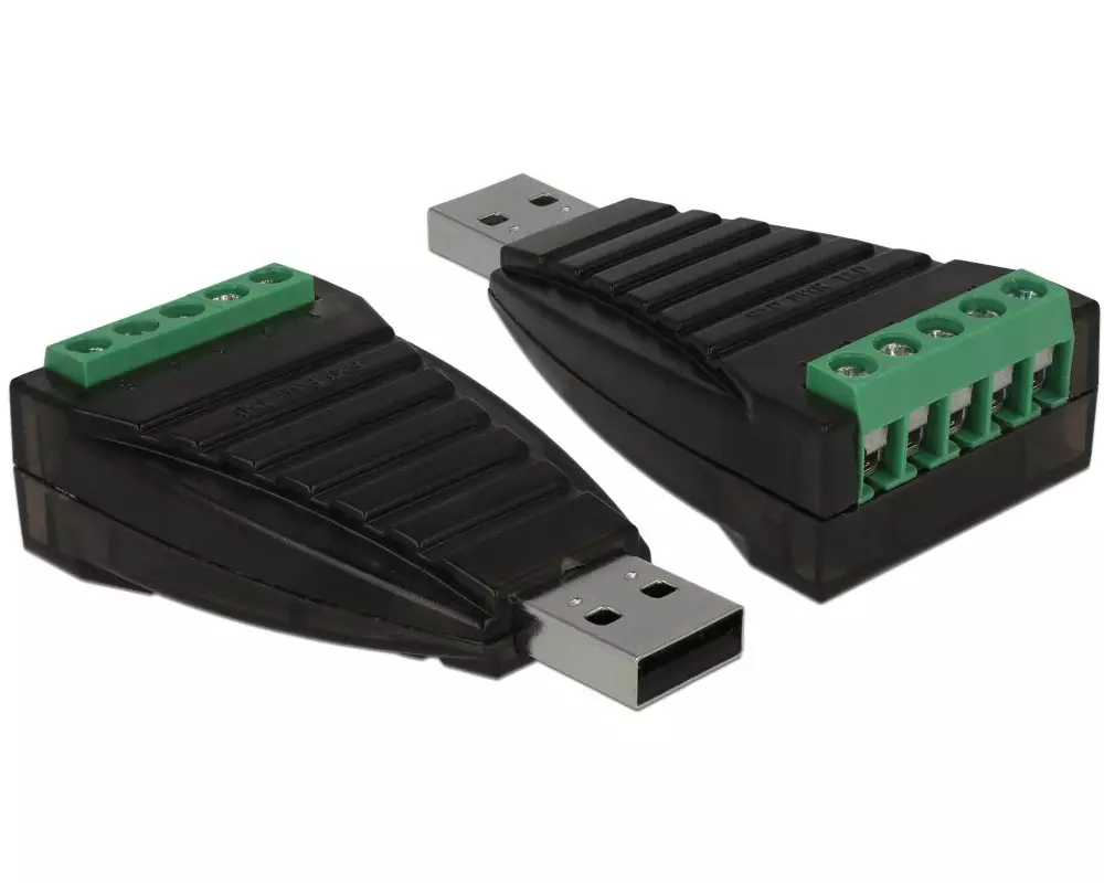 Delock USB-Adapter USB Typ-A zu RS-422/485 Terminalblock 5Pin