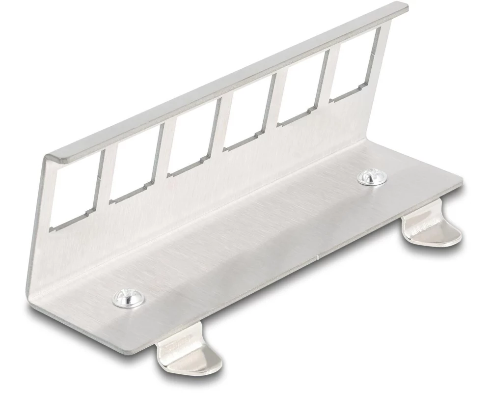 Delock Hutschienenhalter Keystone Metall 6 Port