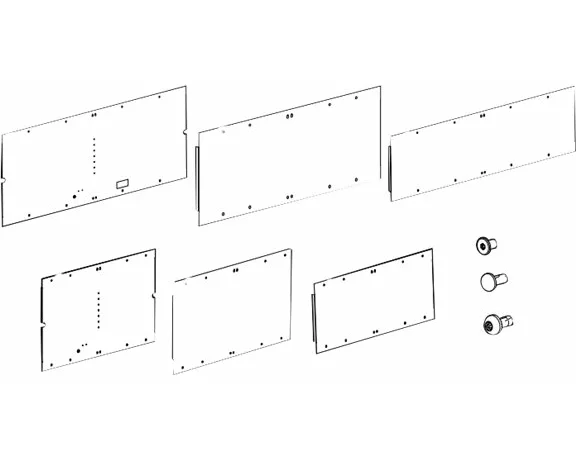 APC HyperPod Frame, 6ft Aisle End Panel x2, Short Frame