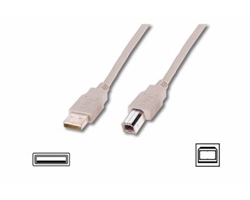 Assmann AK-300102-018-E 1.80 m USB Data Transfer Cable for Hard Drive, Scanner, Printer
