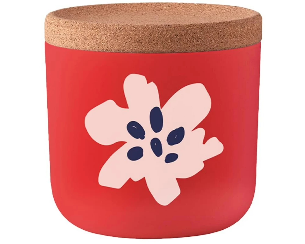 BioLoco Vorratsdose Kukkia Small 0.57 l, Hellrosa/Rot