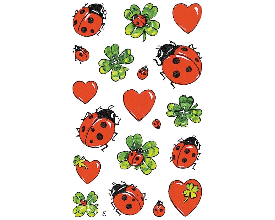 Z-DESIGN Sticker Creative 53558 Marienkäfer/Klee 2 Stück