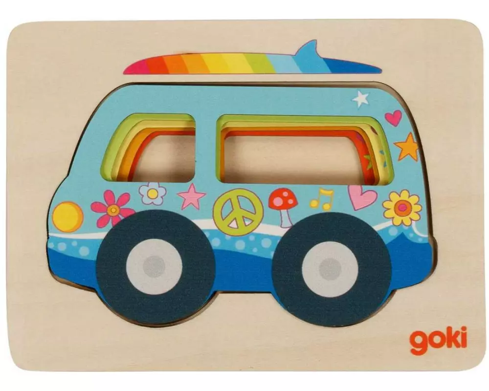 Goki Schichtenpuzzle Van 15 x 11 x 1.7 cm