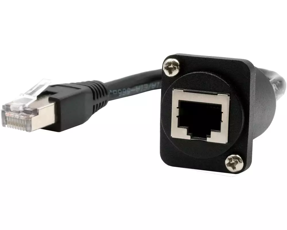 Exsys D-Typ RJ45 Cat.5e Buchse zu Stecker 20 cm