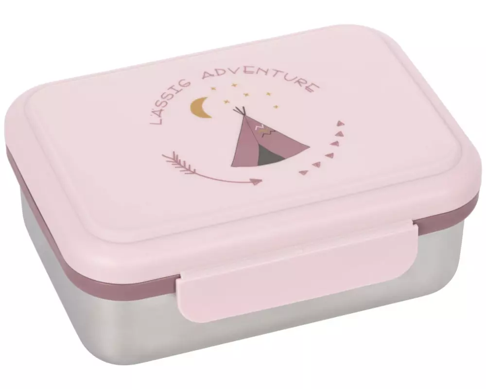 Lässig Lunchbox Adventure Tipi Rosa/Silber