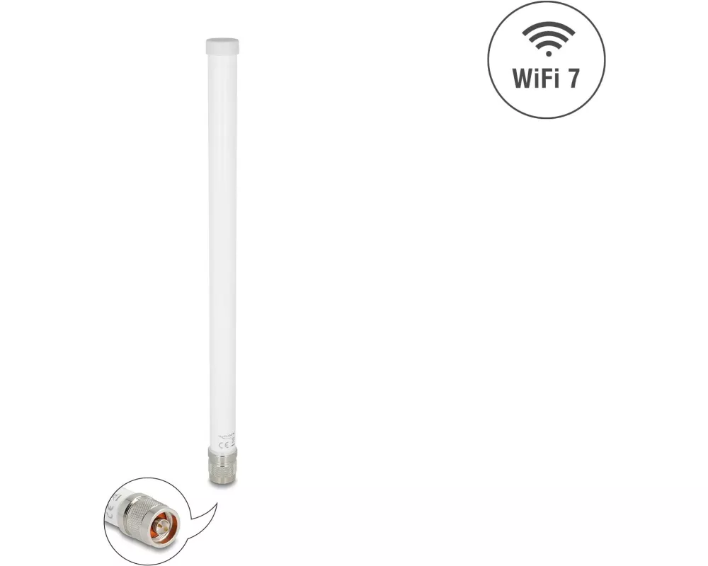 Delock WiFi 7 Antenne N Stecker 6.6 dBi N-Type 6.6 dBi Rundstrahl