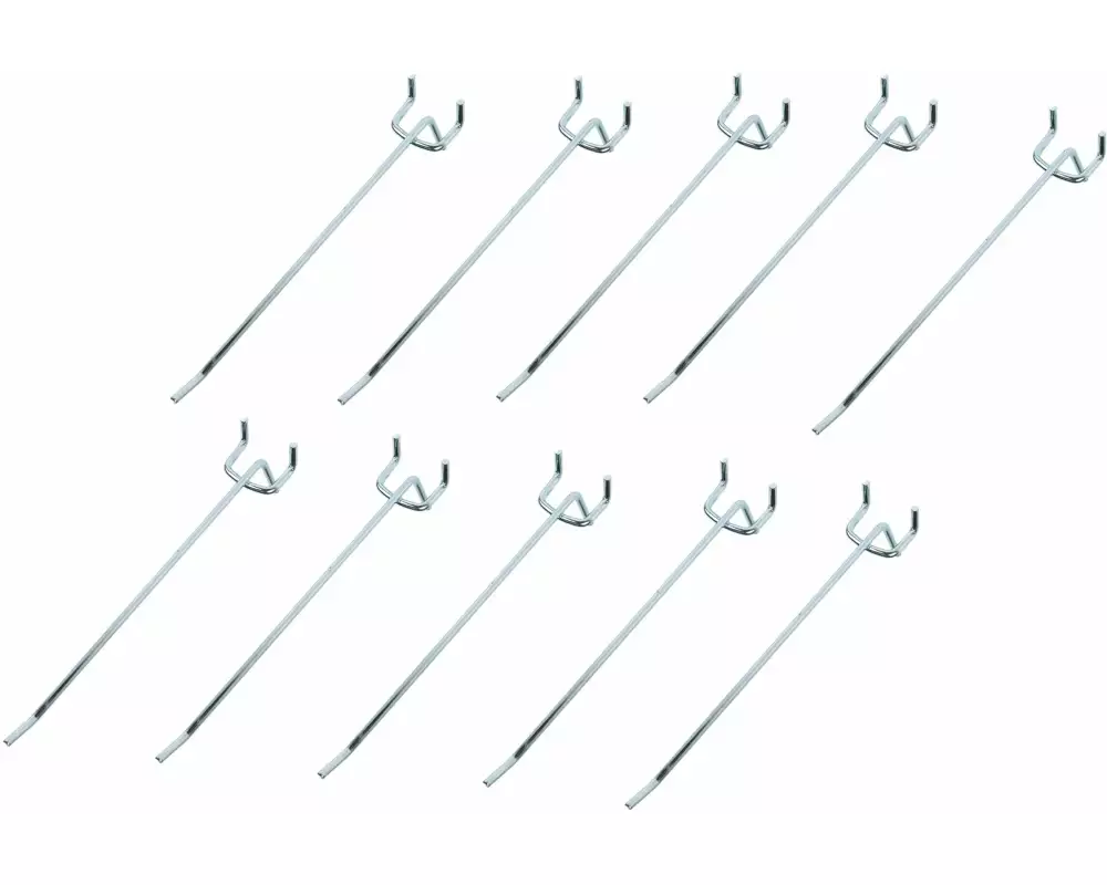 EP Einfachhaken für Lochwände, verzinkt, 15 mm/10 cm, 10 Stück