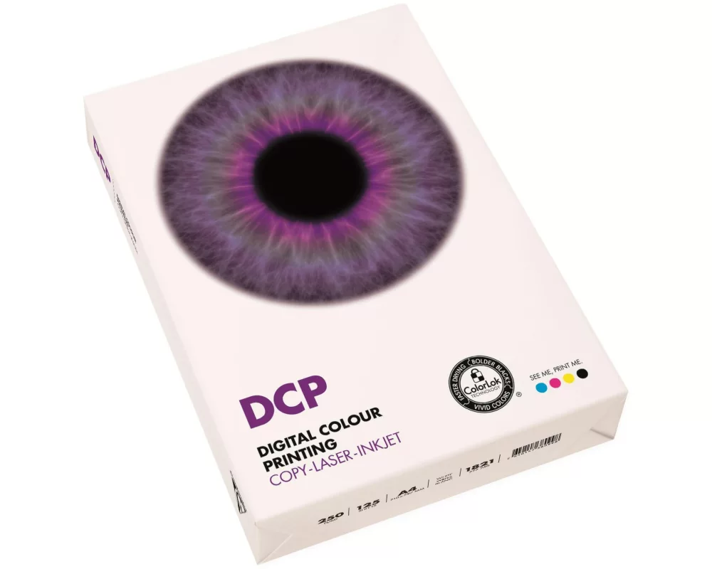 DCP Druckerpapier Supersilk A4, Hochweiss, 250 g/m²,125 Blatt