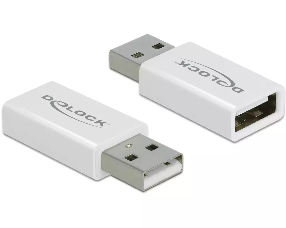 Delock USB-Adapter 2.0, Datenblocker USB-A Stecker - USB-A Buchse