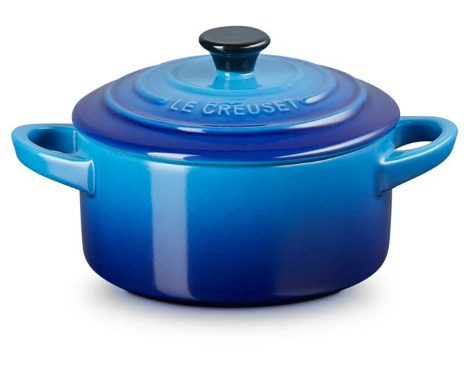 Le Creuset Auflaufform Mini Cocotte Rund, Azure
