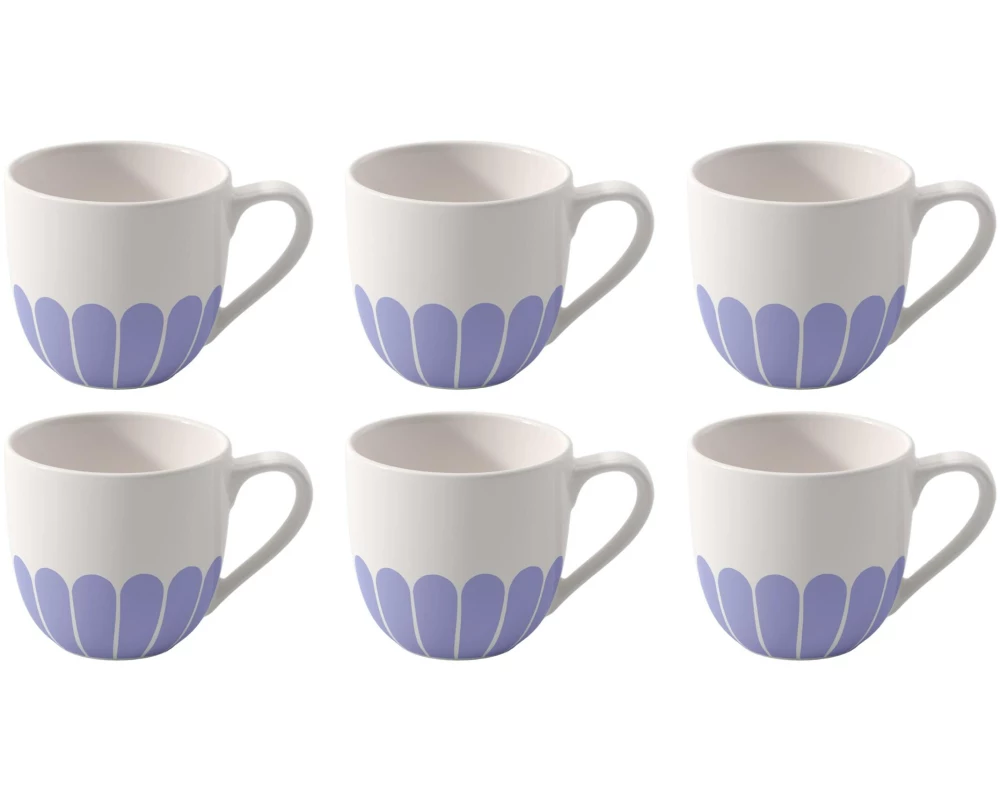 Villeroy & Boch Espressotasse Fleur 70 ml, 6 Stück, Blau