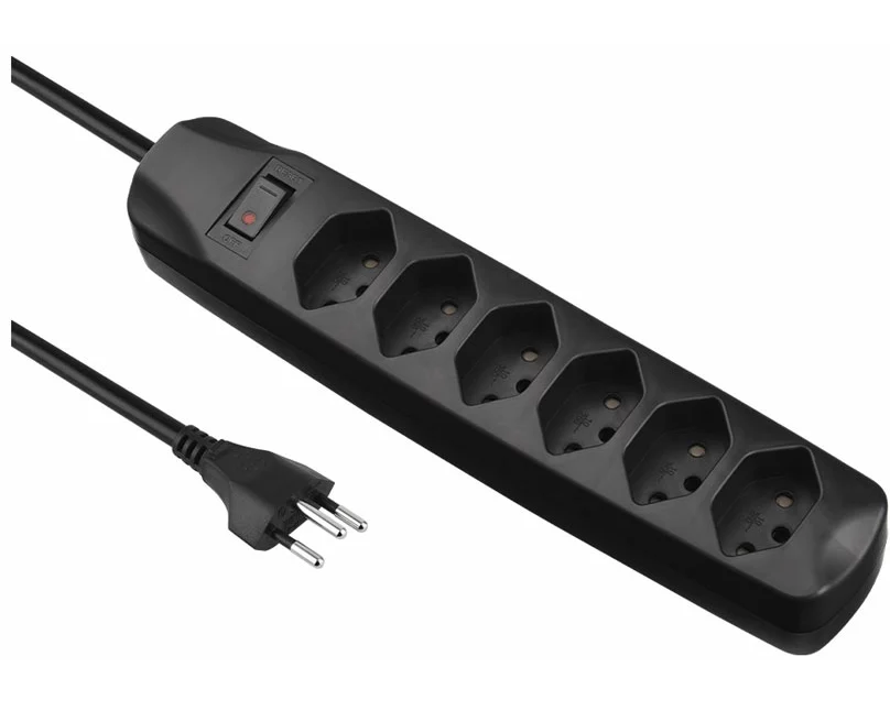 Ekström 6xT13 Steckerleiste plus Schalter schwarz