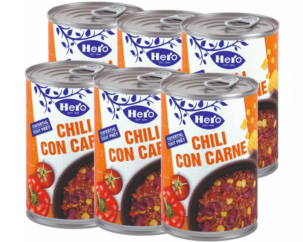 Hero Chili con Carne 6 x 430 g