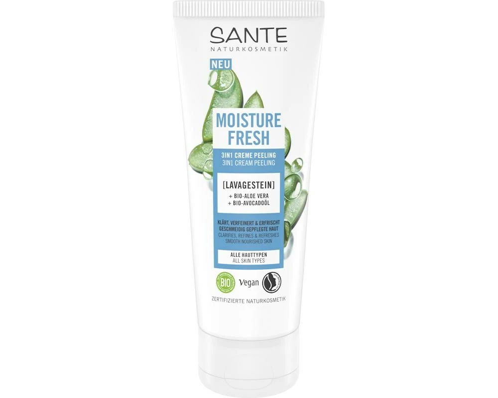 SANTE 3-in-1 Feuchtigkeitsfrisch Peelingcreme 100 ml