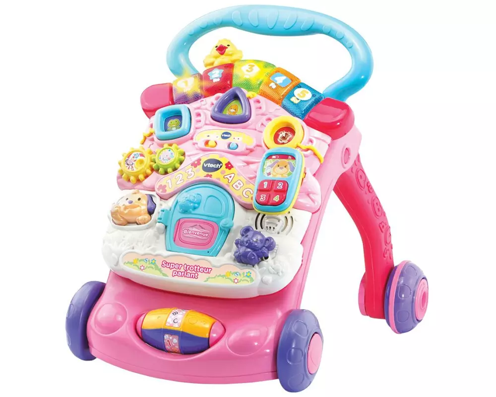 Vtech Super trotteur 2 en 1, rose, französisch
