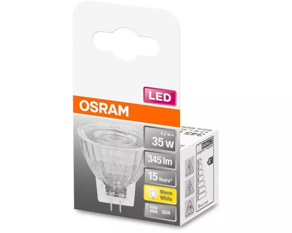 OSRAM Lampe Star MR11, 4.2W, GU4 Warmweiss (WW)