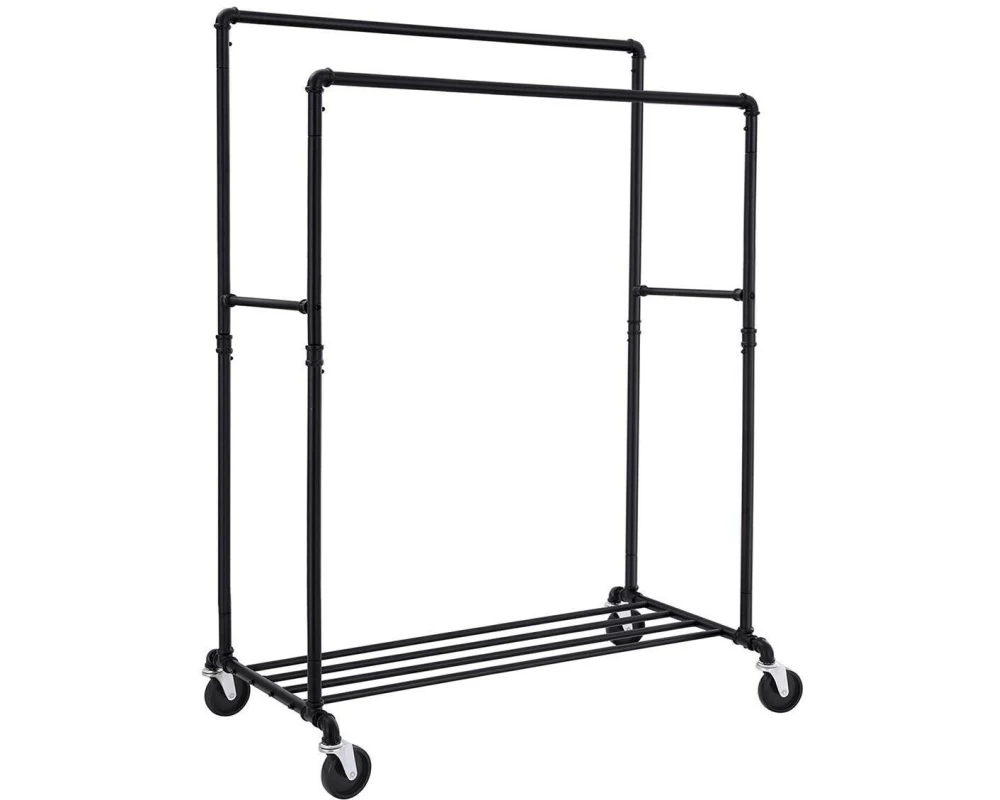 Songmics Garderobenständer Wasserrohr-Design 146 - 162 cm, Eisen