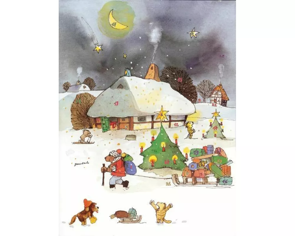 Janoschs Adventskalender Weihnachtsschlitten
