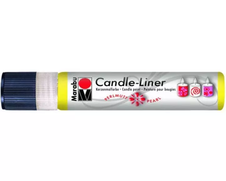 Marabu Kerzenmalfarbe Candle-Liner 25 ml, Gelb