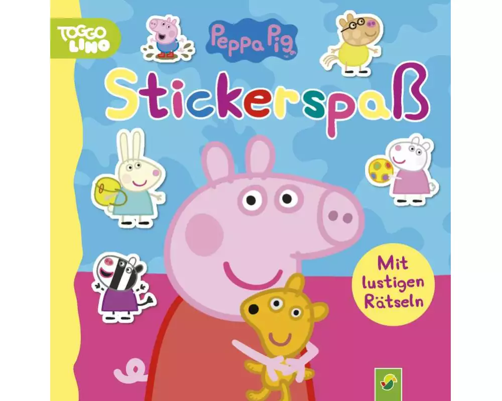 Peppa Pig Stickerspaß. Kunterbunte, kreative Seiten zum Stickern, Rätseln und Ausmalen