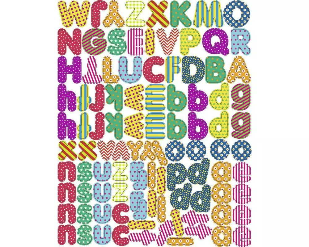 URSUS Haftmagnet Buchstaben Mehrfarbig, 100 Stück
