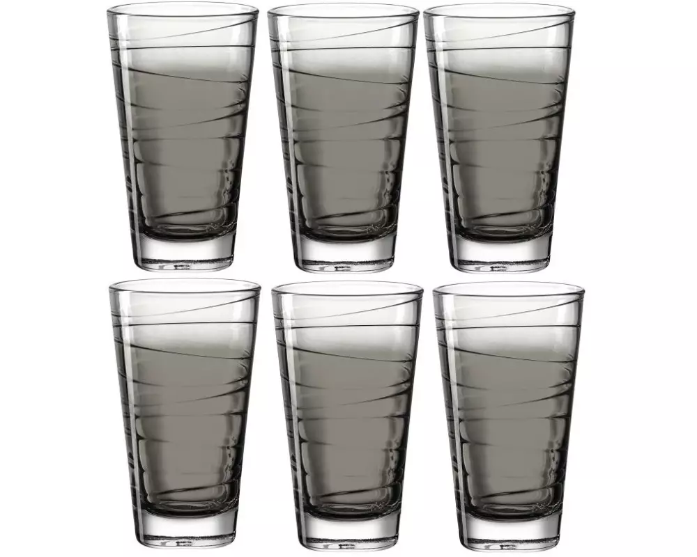 Leonardo Trinkglas Vario Struttura 280 ml, 6 Stück, Grau