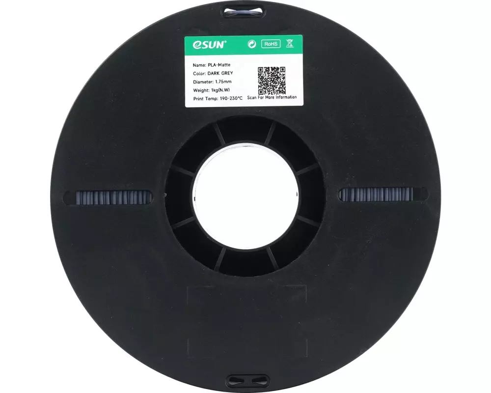 eSun Filament eSun, Filament , PLA MT175, Dunkelgrau 1.75 mm 1 kg