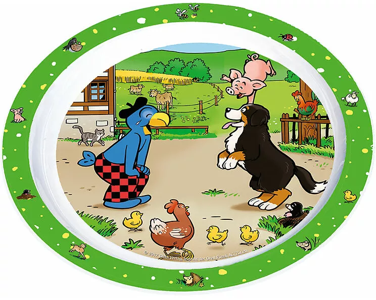 Globi Melamin Teller Bauernhof