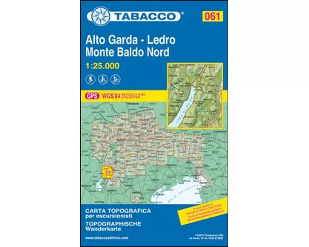 Tabacco Wandern 1 : 25 000 Riva del Garda - Ledro - Monte Baldo Nord