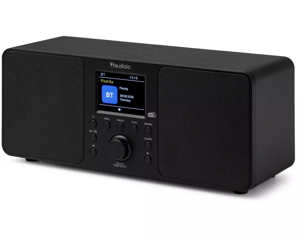 Audizio Genua DAB+/FM Radio mit BT, Stereo, Schwarz