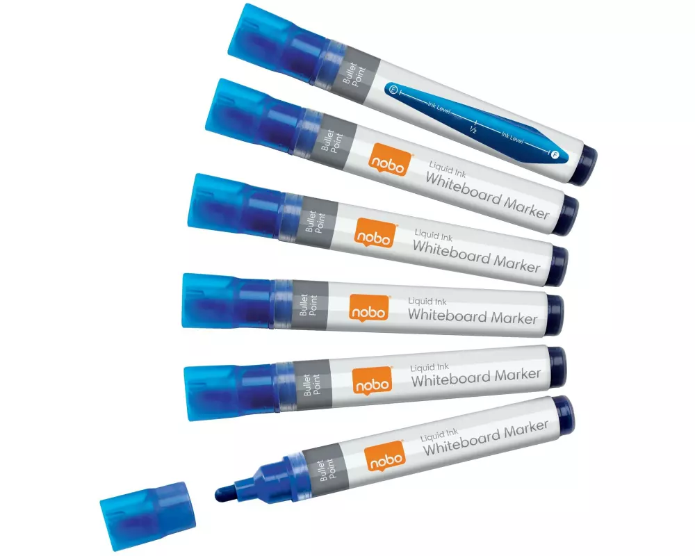 Nobo Whiteboard-Marker Liquid Ink 10 Stück, Blau